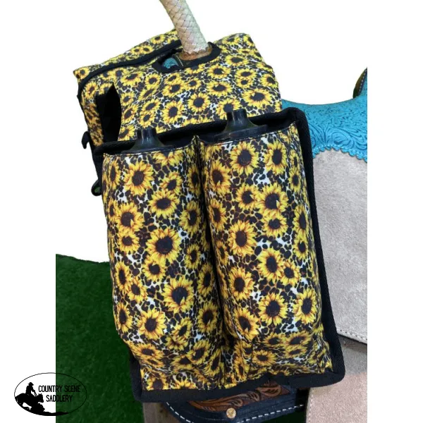 177999 Showman ® Sunflower and Cheetah Print Insulated Water Bottle Horn Bag