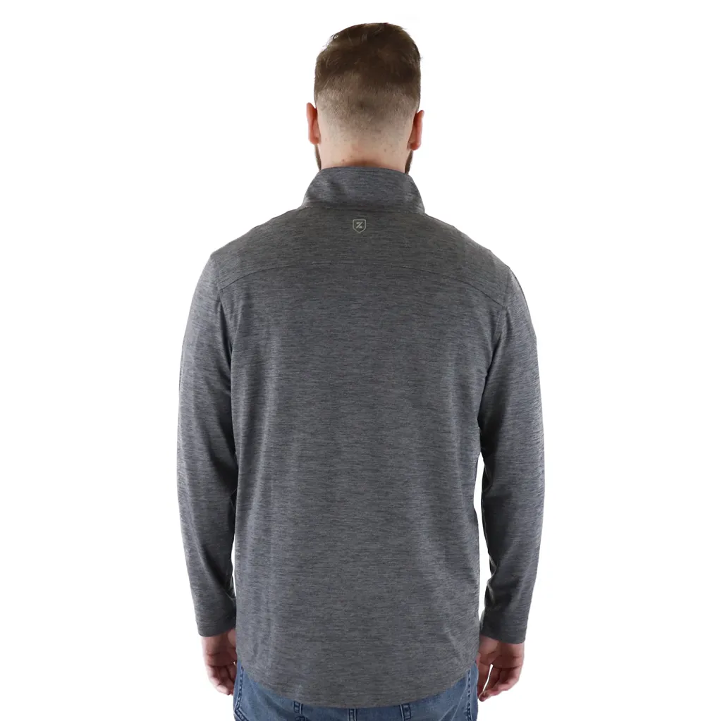 48-Hour Zusa Men's Medium Grey Heather Brisk Quarter Zip