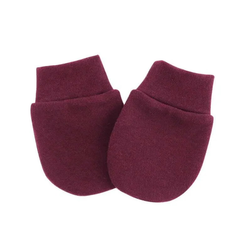 Anti Scratching Cotton Mittens   Hat Set