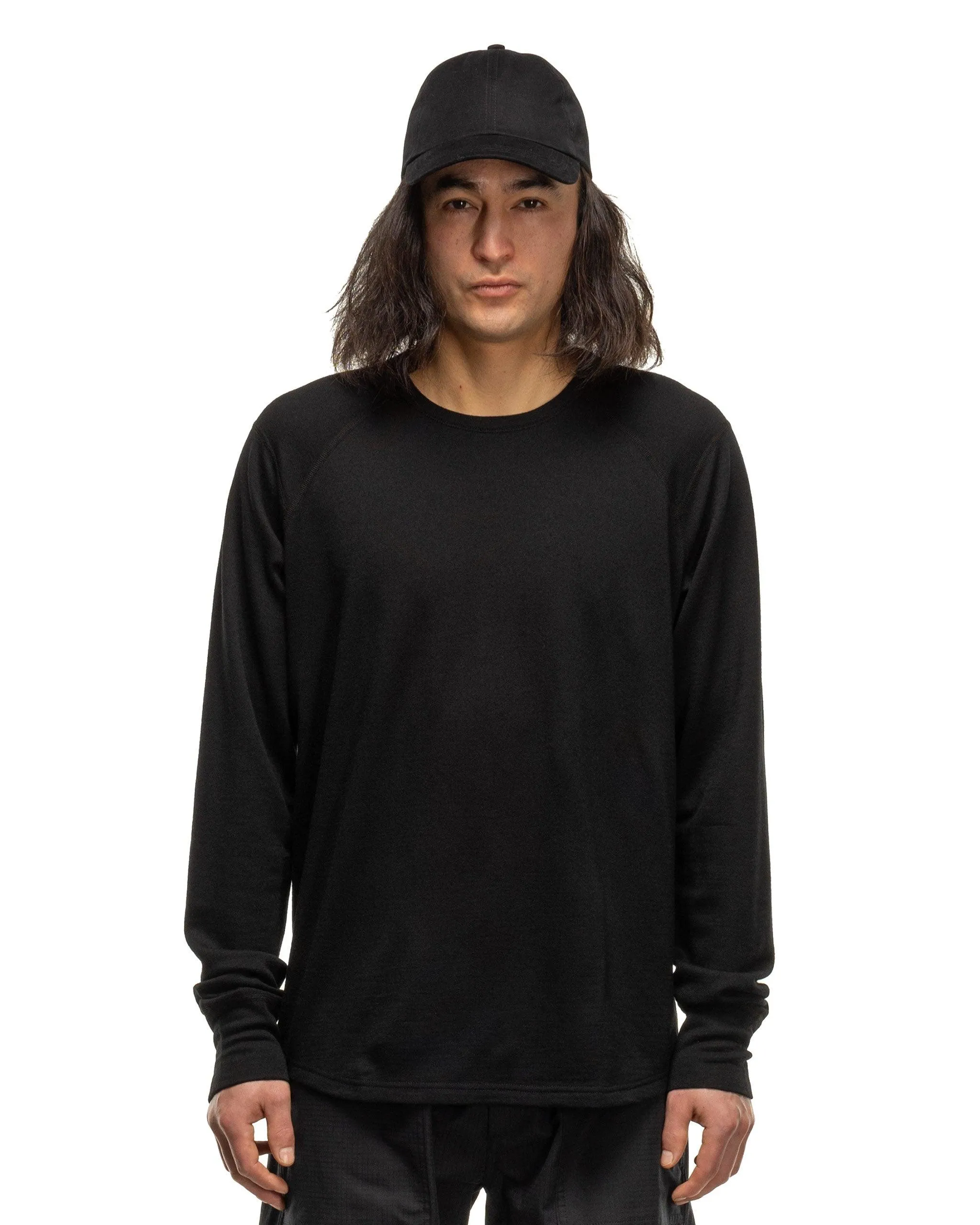 Base Crewneck - Merino Wool Terry Black