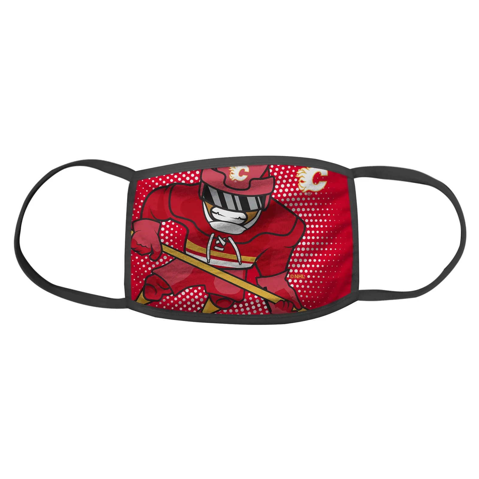 Calgary Flames Child Kids Age 4-7 NHL Hockey Pack of 3 Face Covering Mask