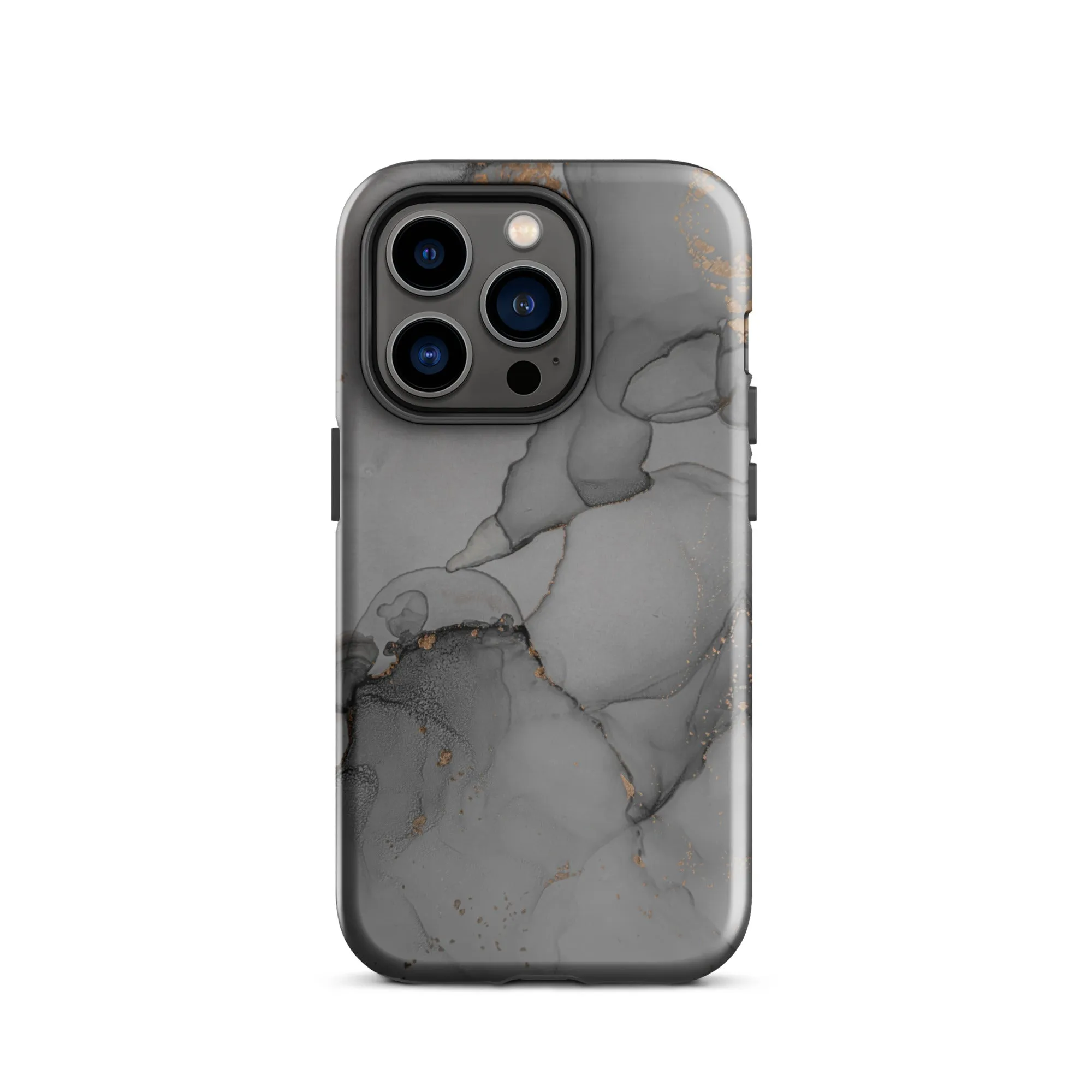 Elegant Dark Grey Marble Premium iPhone Case