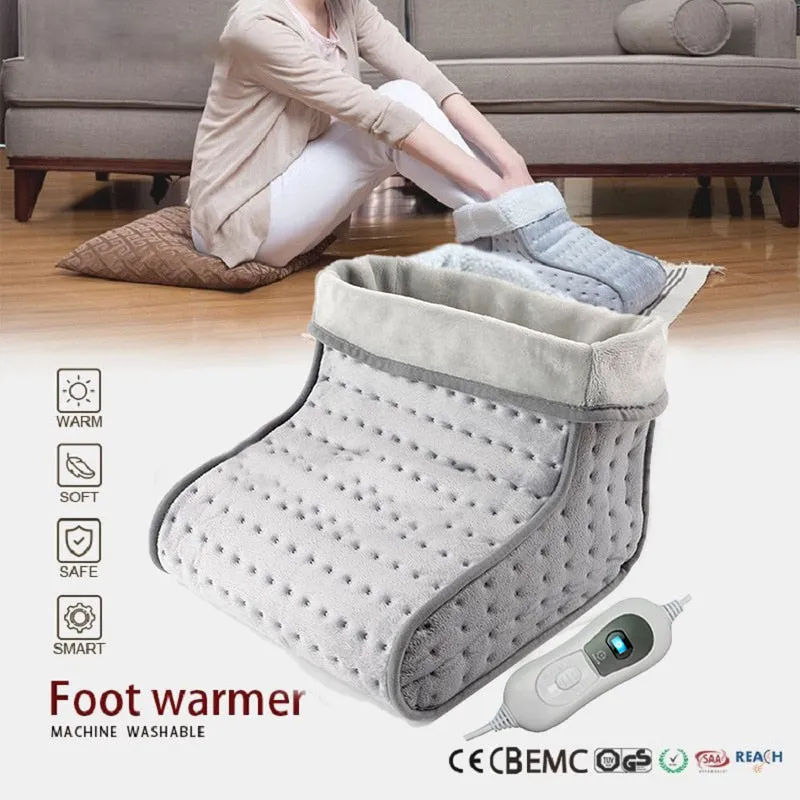 EU Plug Electric Heated Foot Warmer Washable