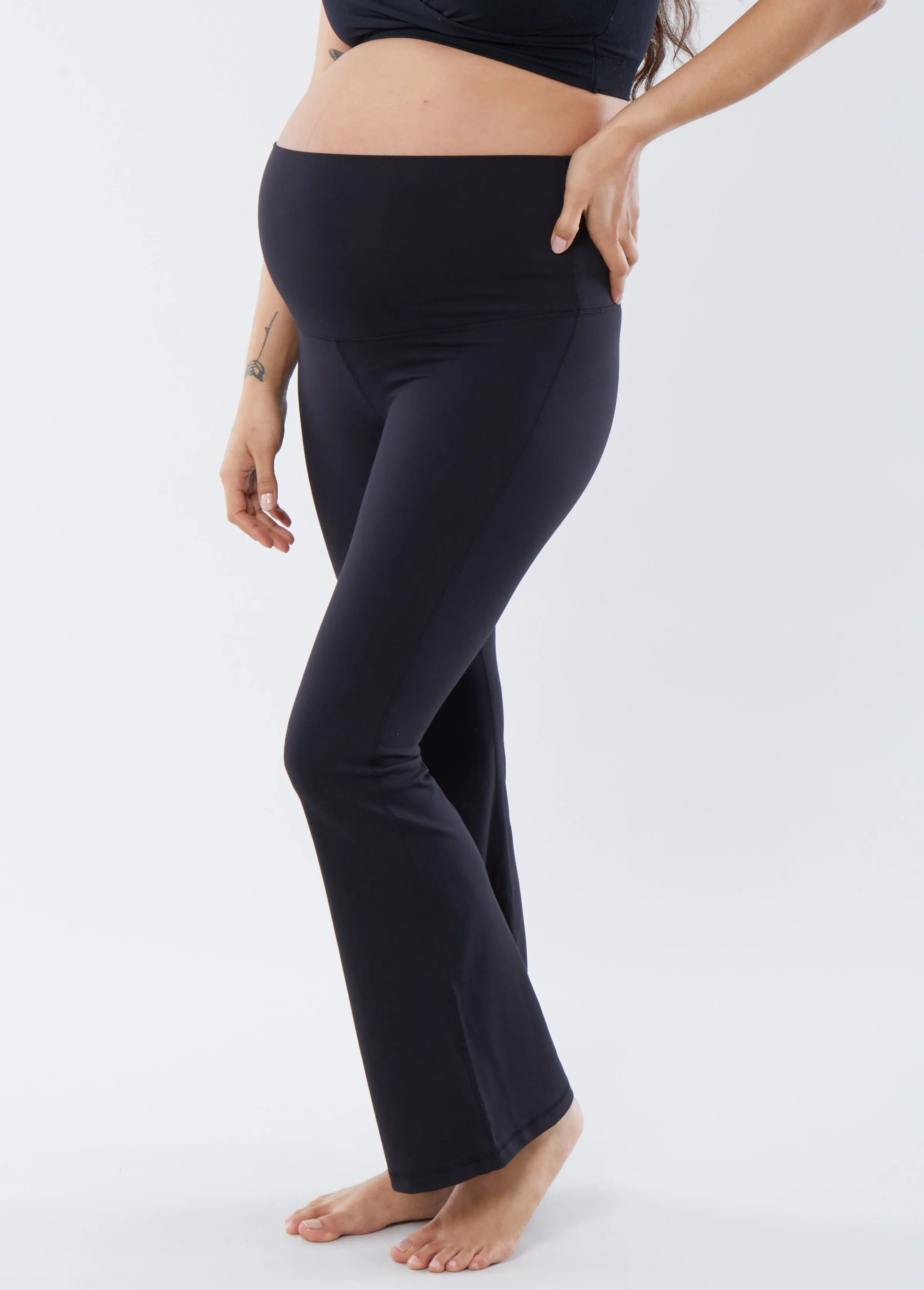 Fold Down Flare Maternity Legging