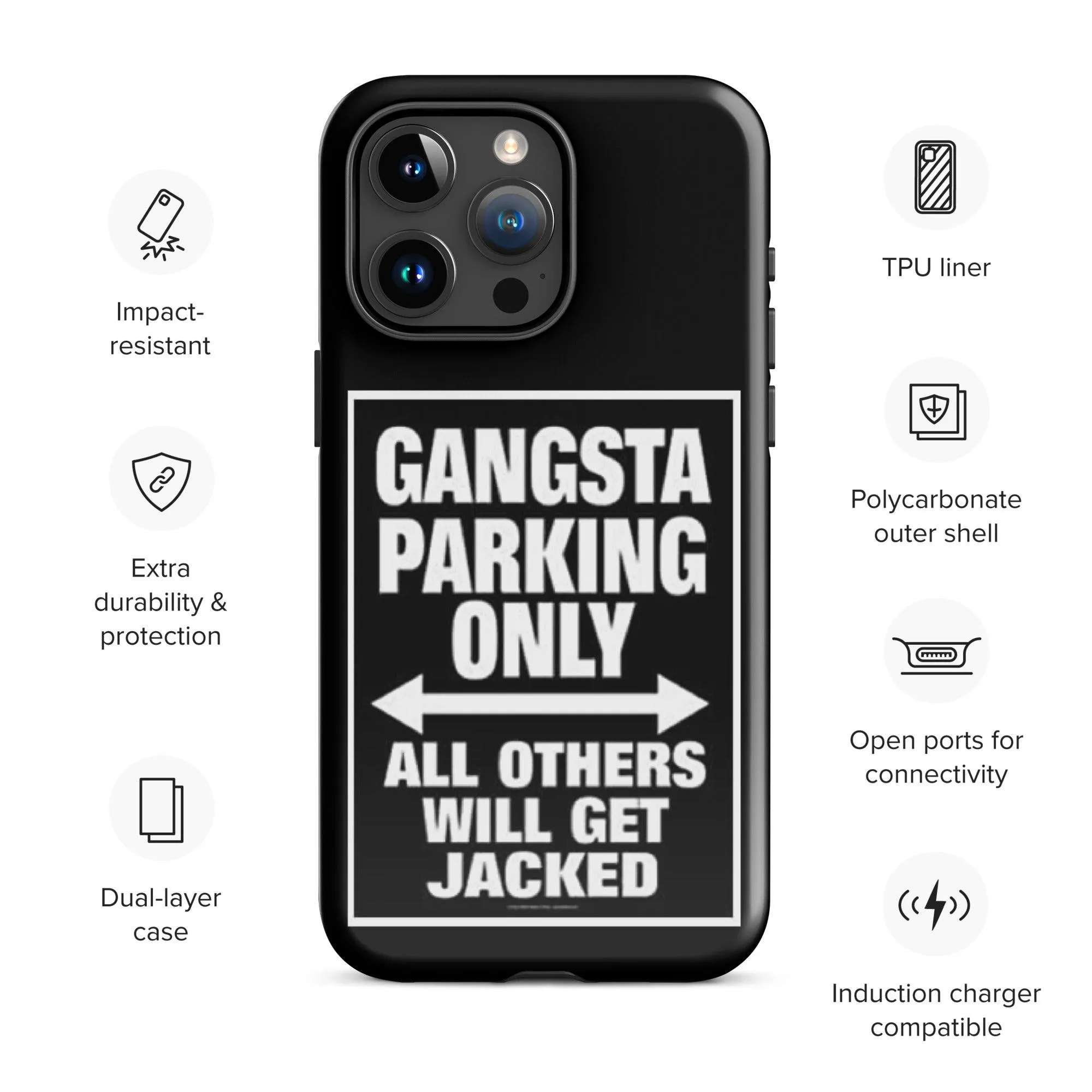 Gangsta Parking Black Tough Case for iPhone®