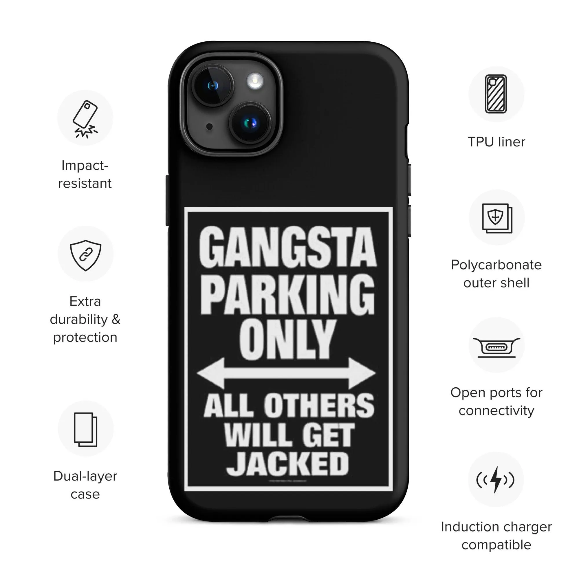 Gangsta Parking Black Tough Case for iPhone®