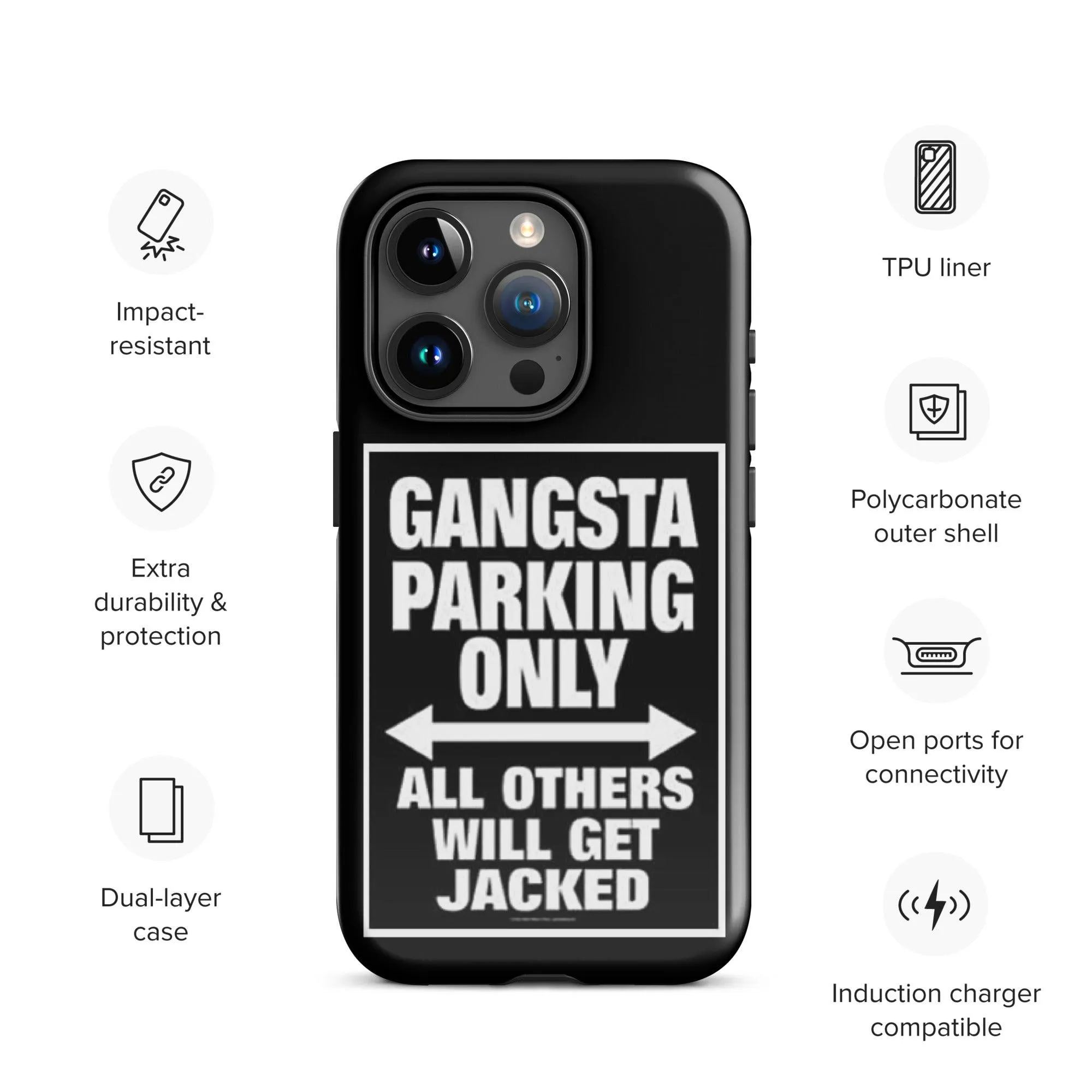 Gangsta Parking Black Tough Case for iPhone®