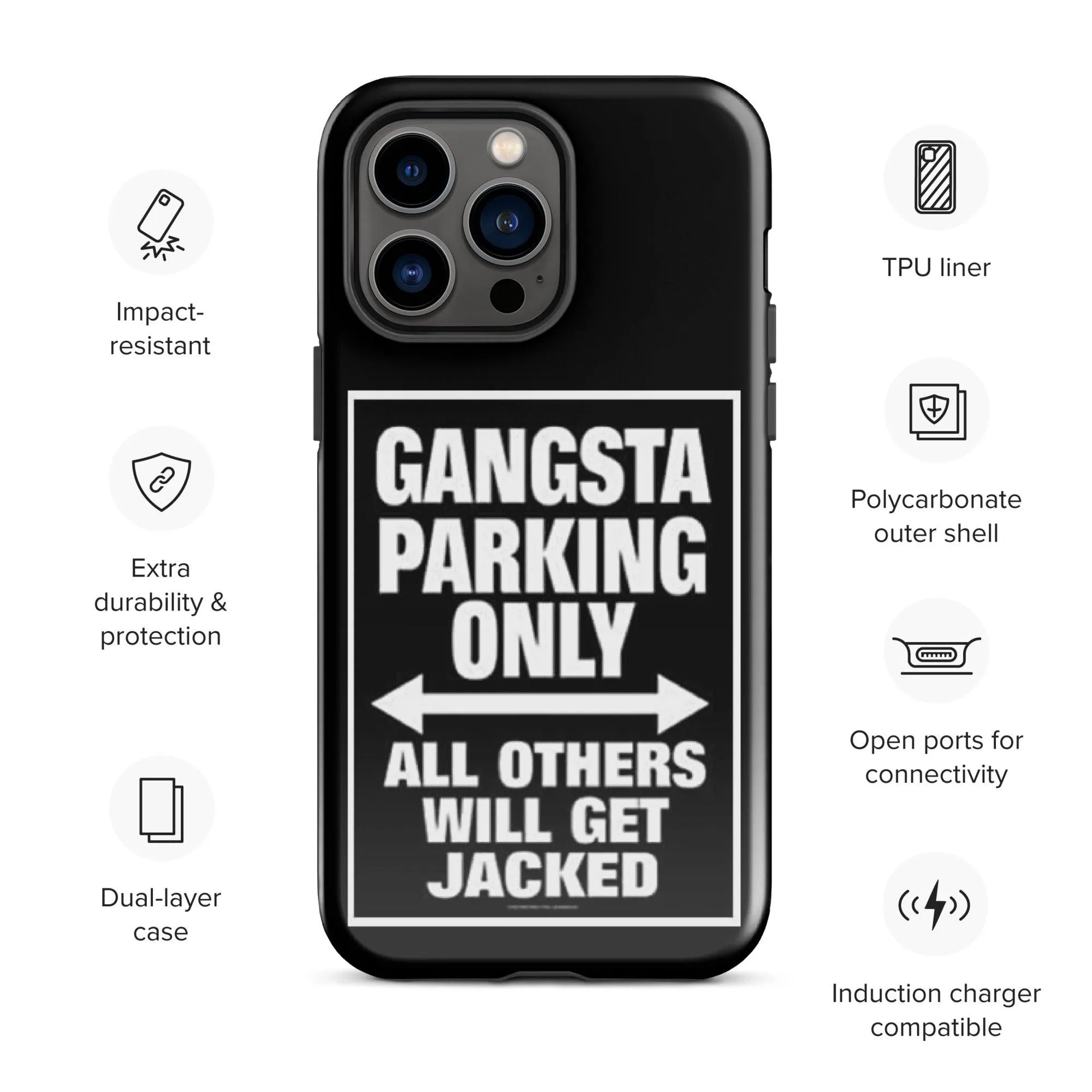 Gangsta Parking Black Tough Case for iPhone®