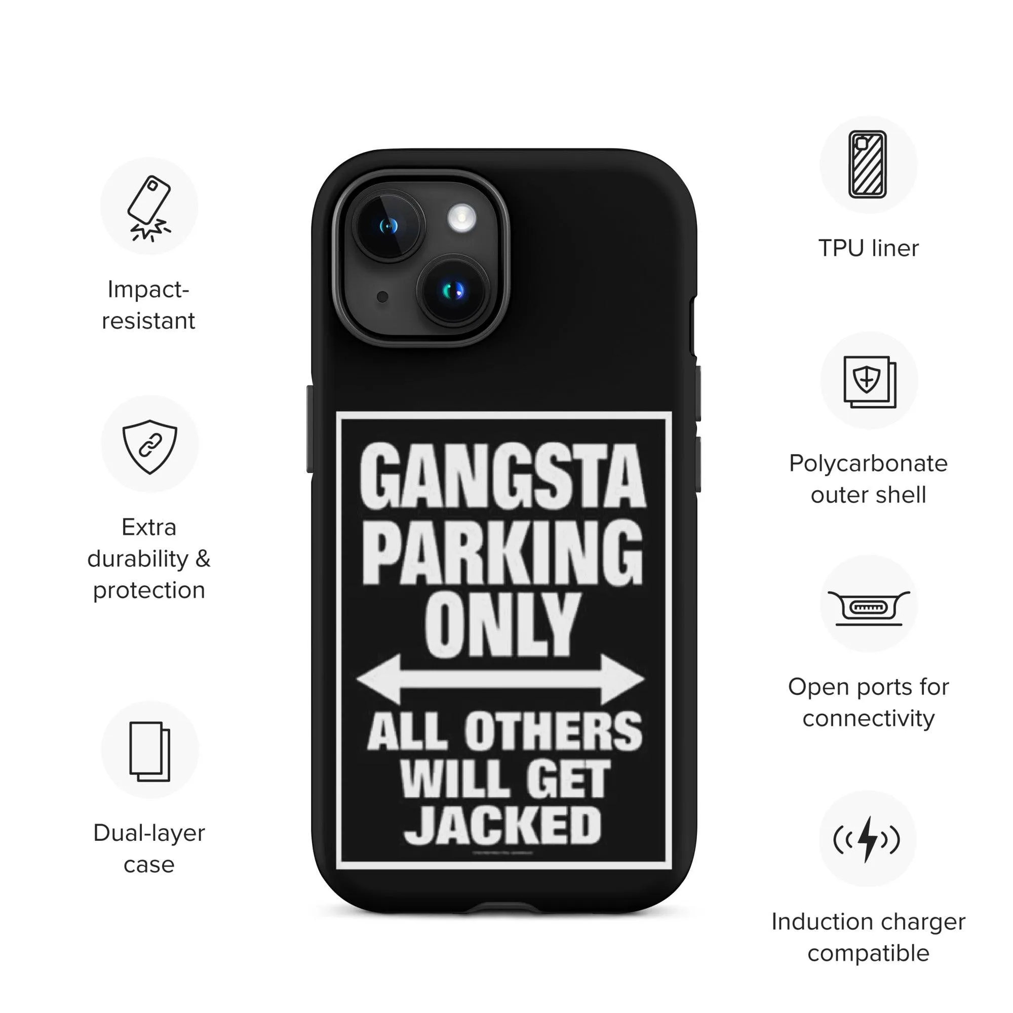 Gangsta Parking Black Tough Case for iPhone®