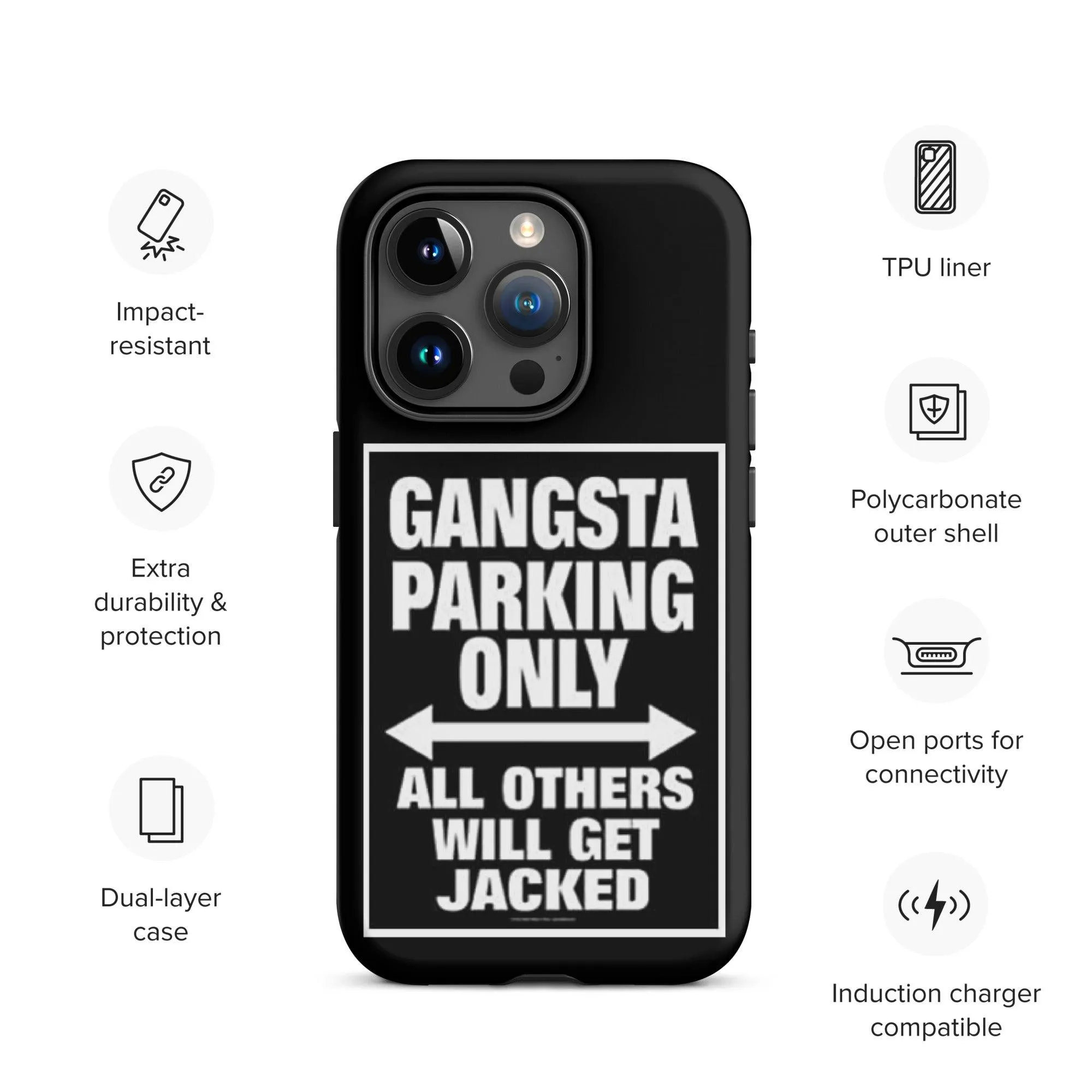 Gangsta Parking Black Tough Case for iPhone®