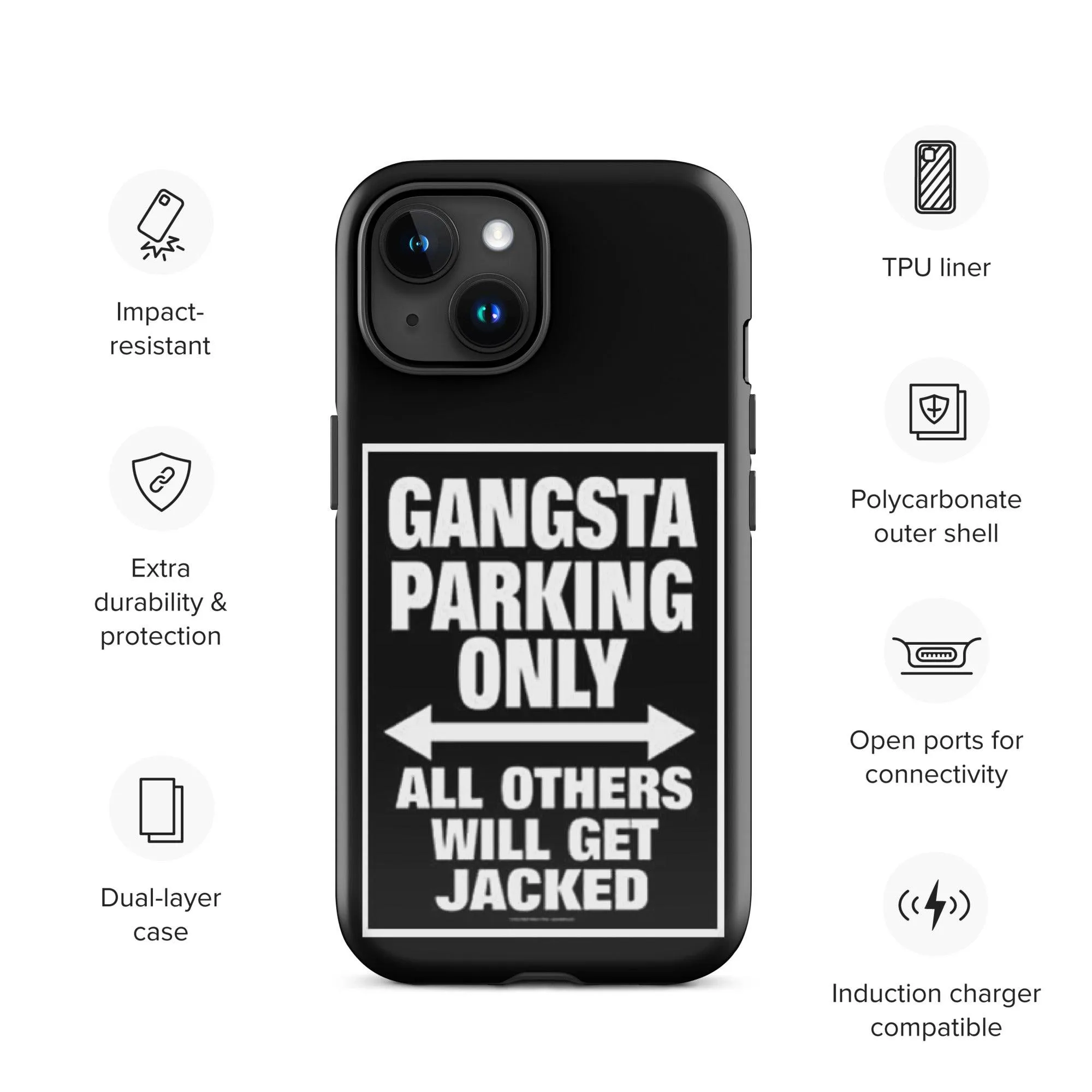 Gangsta Parking Black Tough Case for iPhone®