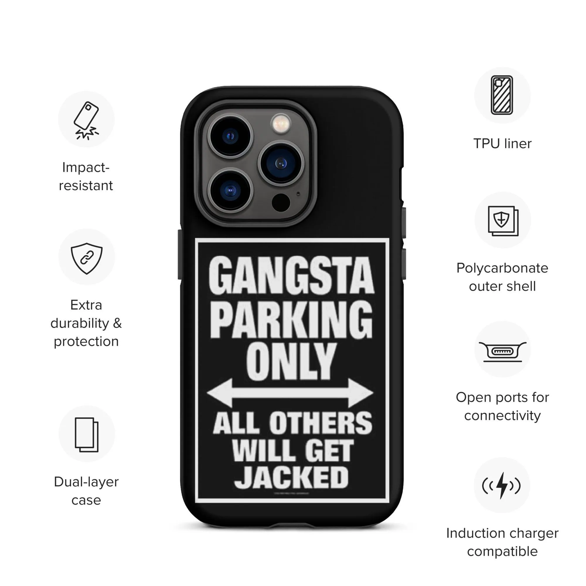 Gangsta Parking Black Tough Case for iPhone®