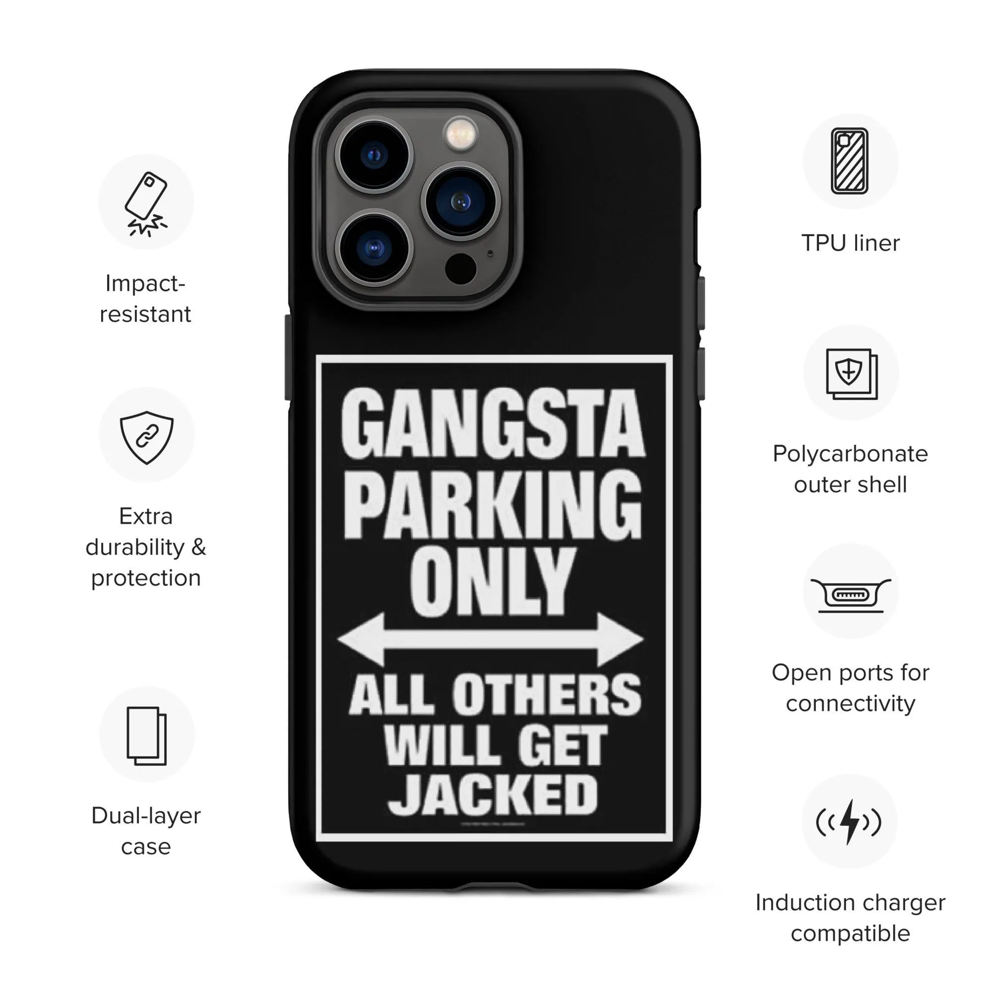 Gangsta Parking Black Tough Case for iPhone®