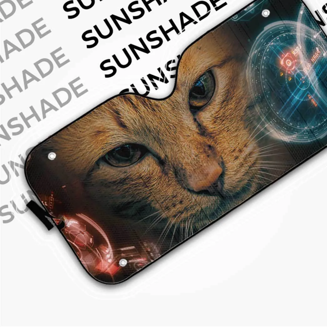 Gearhuman 3D Iron Man HUD Cat Auto Sunshade