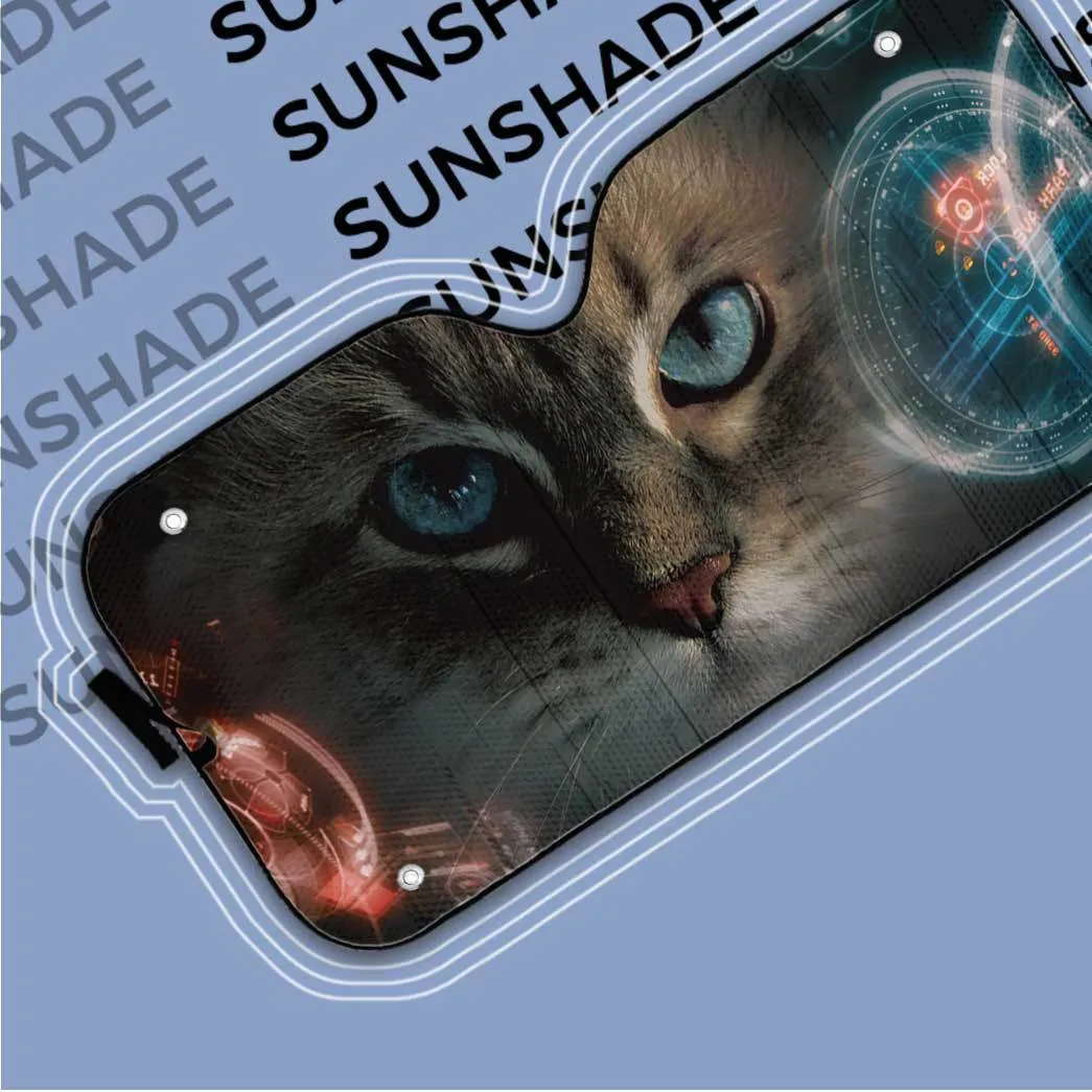 Gearhuman 3D Iron Man HUD Ragdoll Cat Auto Sunshade