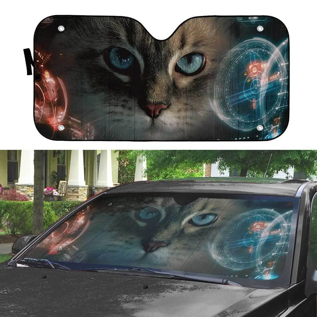 Gearhuman 3D Iron Man HUD Ragdoll Cat Auto Sunshade