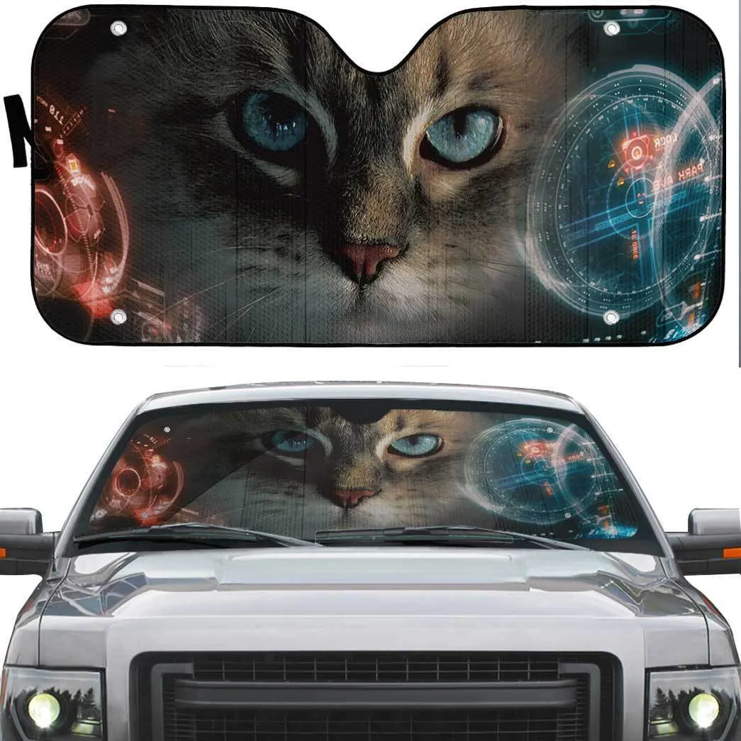 Gearhuman 3D Iron Man HUD Ragdoll Cat Auto Sunshade