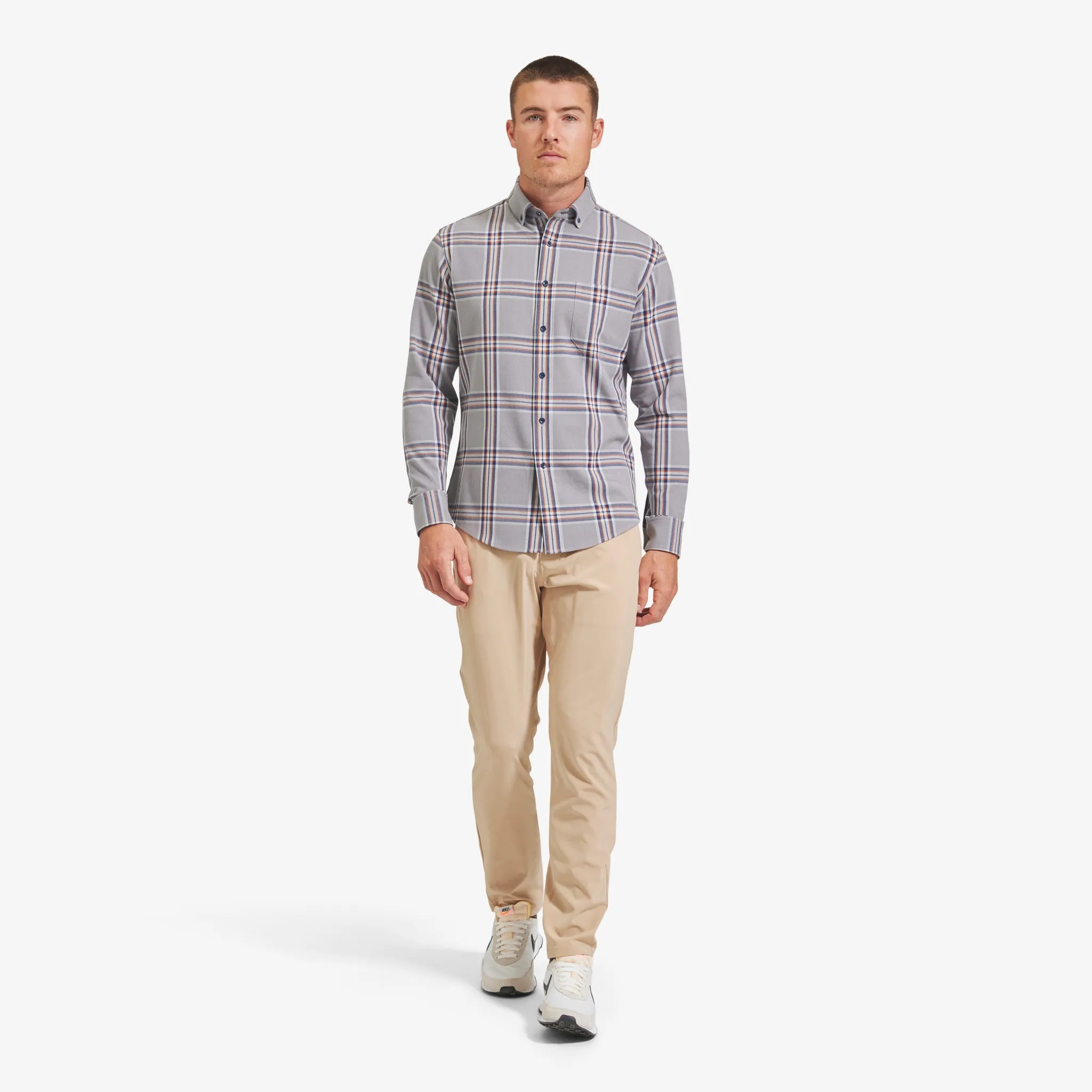 Gray Heather Large Plaid