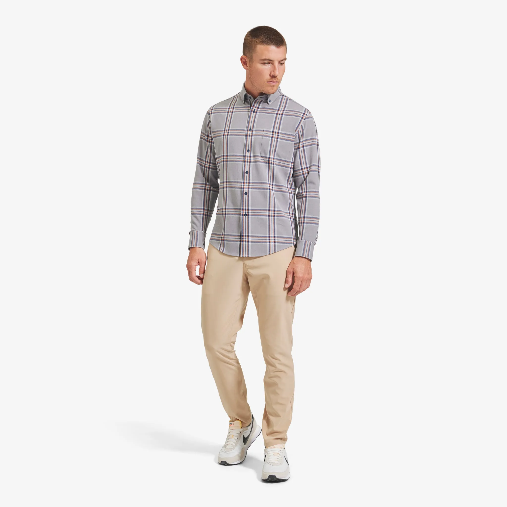 Gray Heather Large Plaid