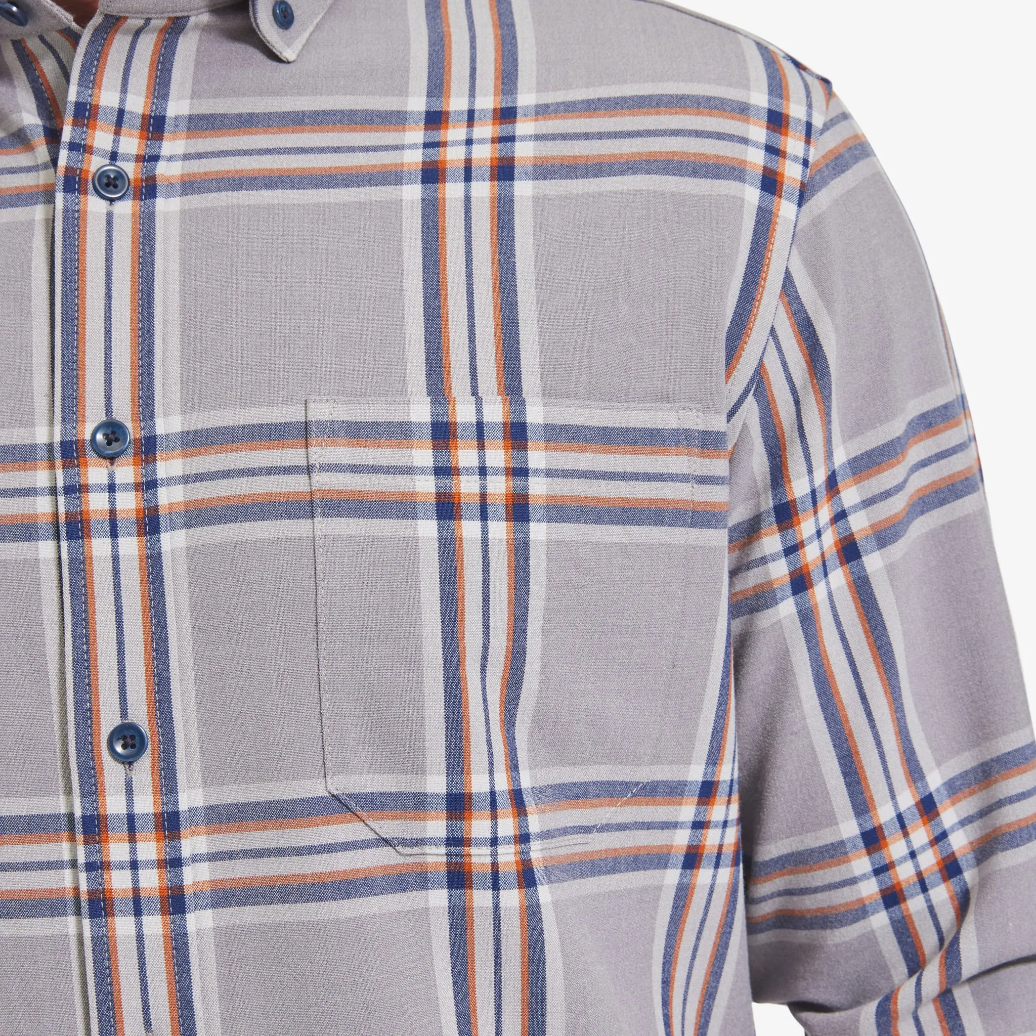 Gray Heather Large Plaid