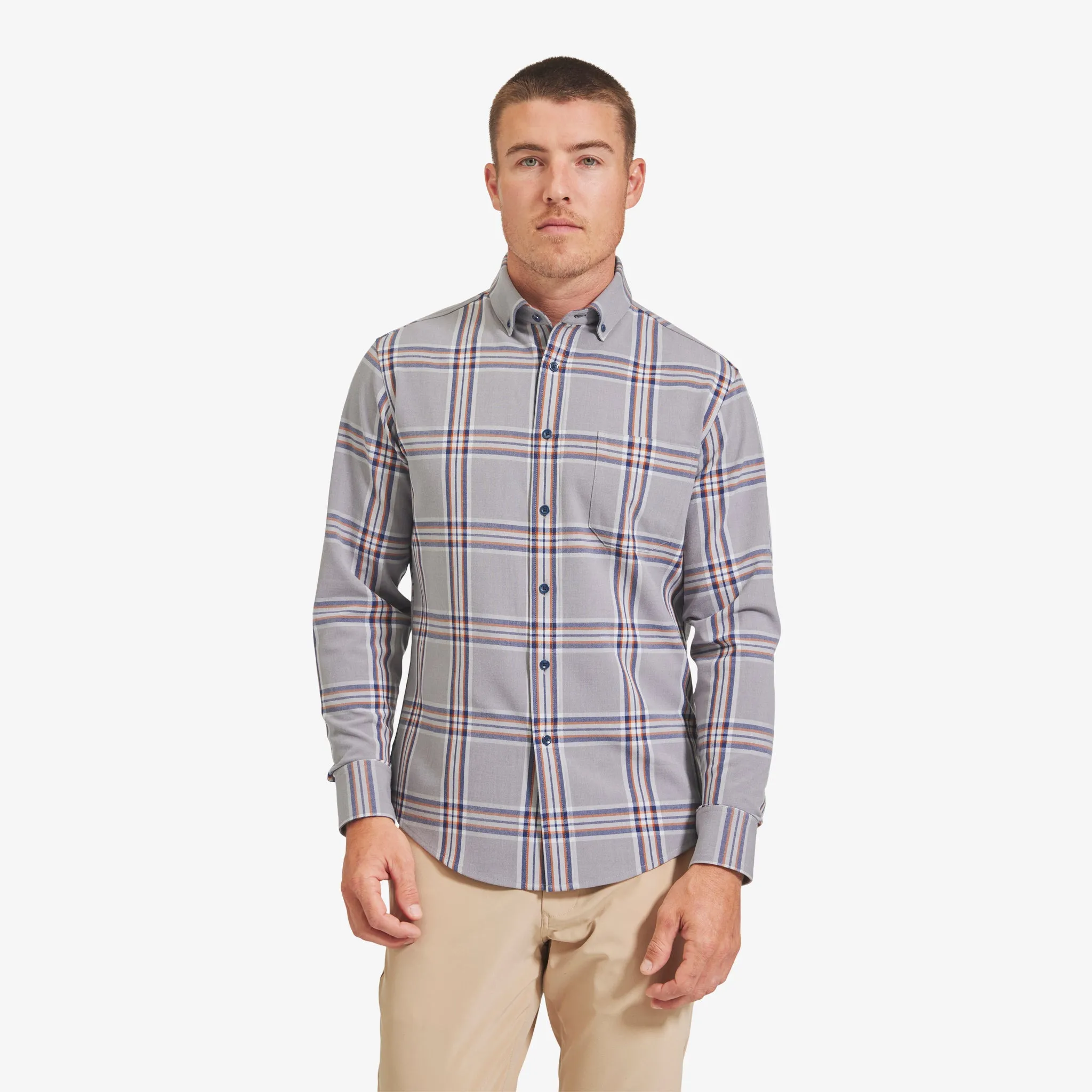 Gray Heather Large Plaid