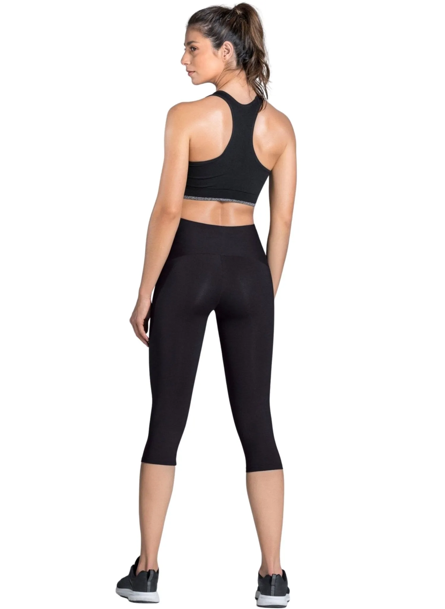 High-Waisted Moderate Compression Capri - ActiveLife