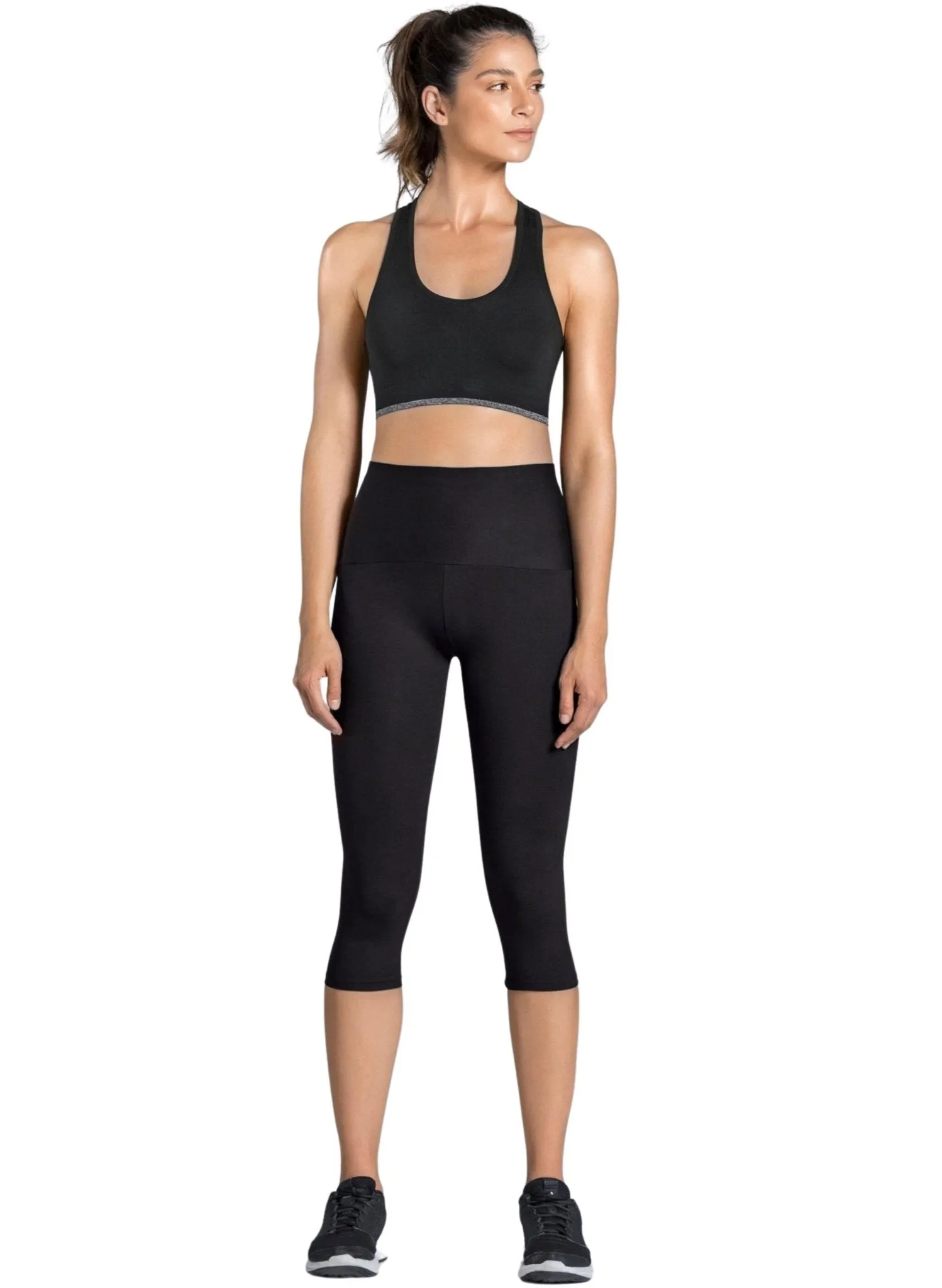 High-Waisted Moderate Compression Capri - ActiveLife