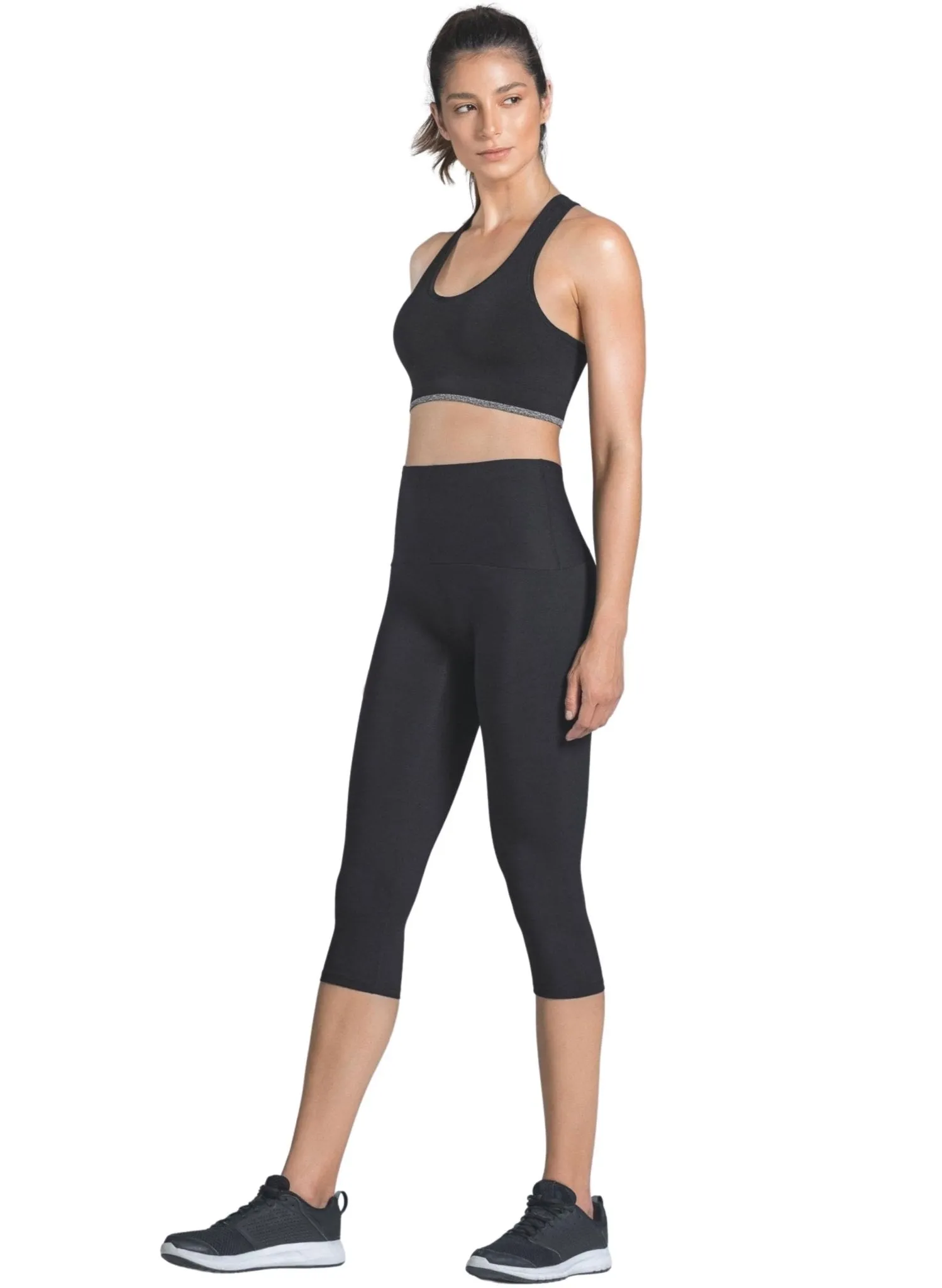 High-Waisted Moderate Compression Capri - ActiveLife