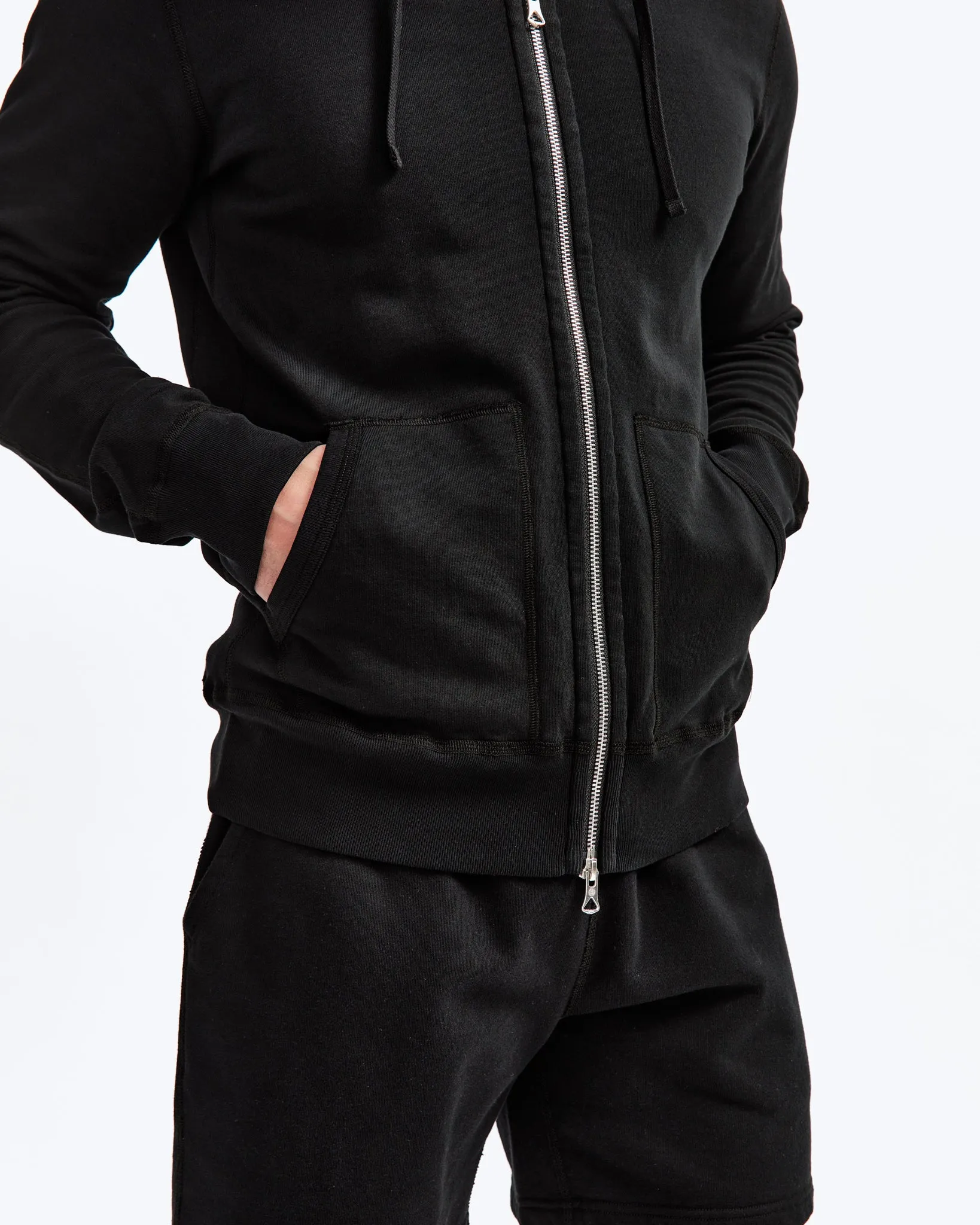 Lightweight Terry Slim Zip Hoodie