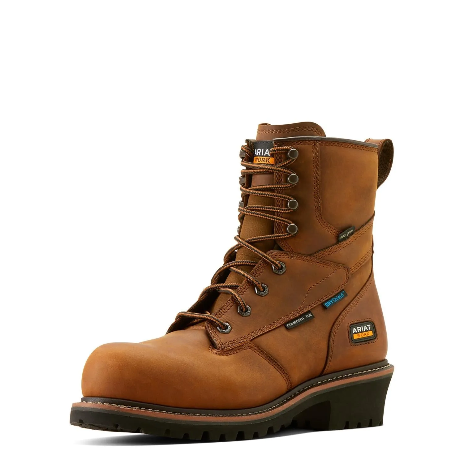 Logger Shock Shield Composite-Toe Waterproof Insulated Work Boot Copper Brown