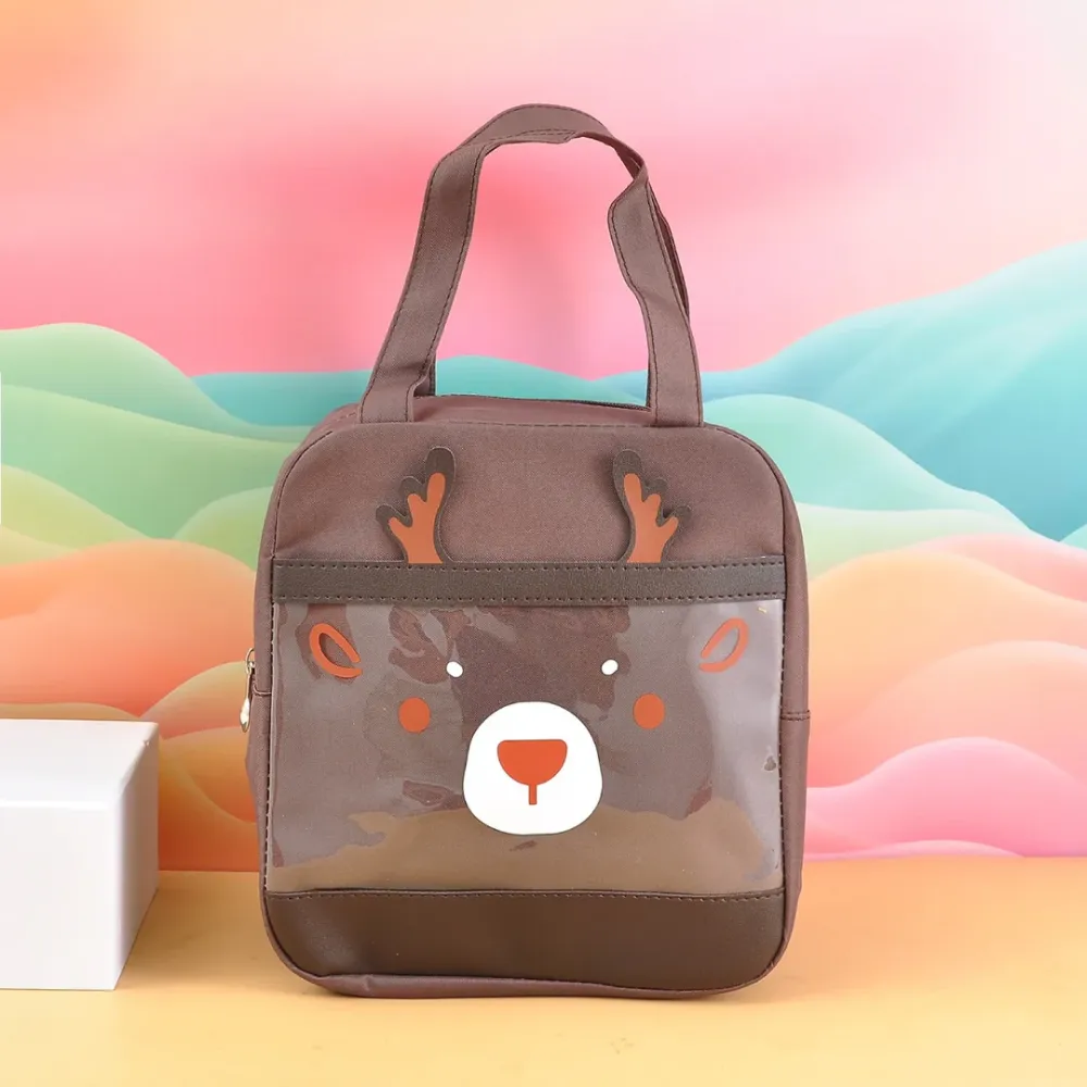 Stylish aminal printed lunch bag .